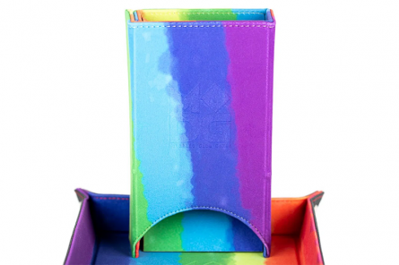 MDG Dice Tower Watercolor Rainbow