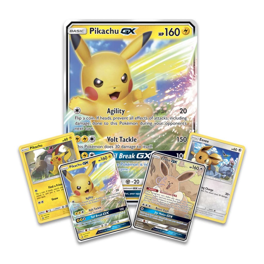 pikachu gx & eevee gx special collection box