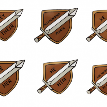 Sword and Shield Pronoun Pins
