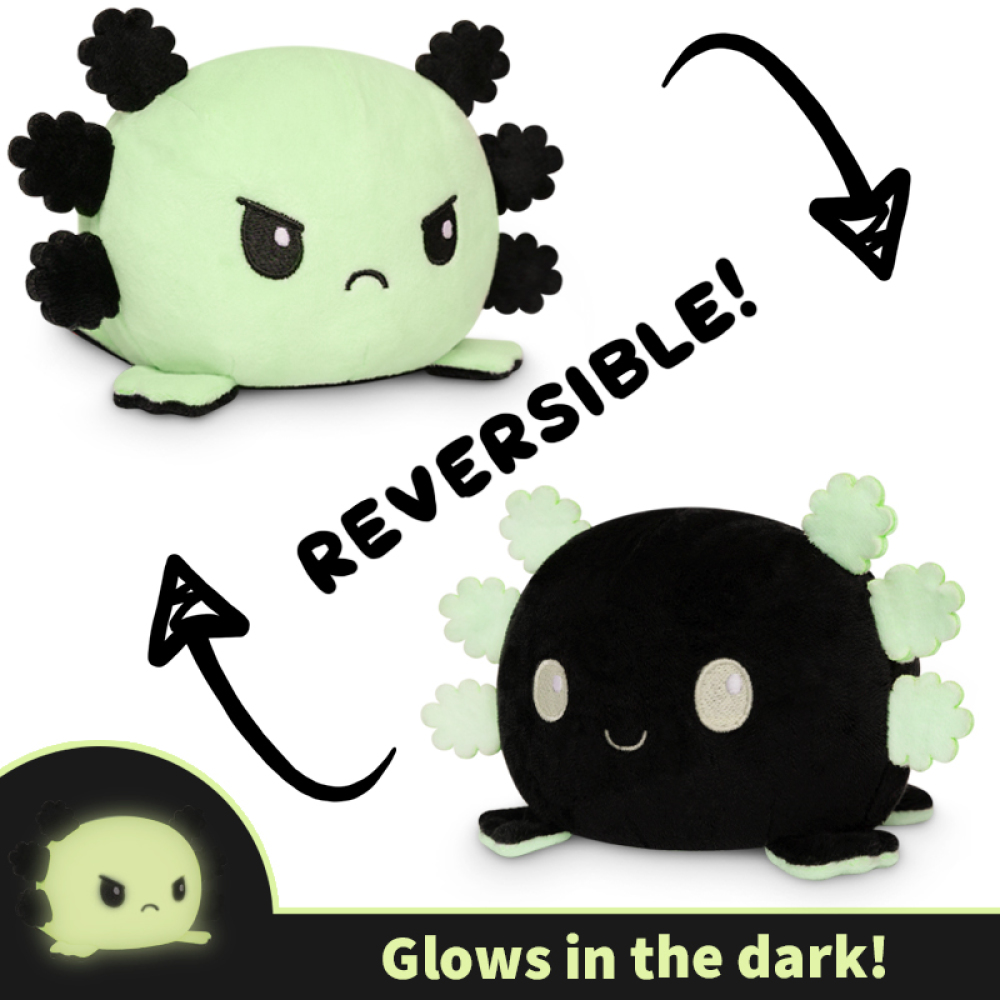 reversible plush axolotl